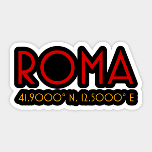 Rome Coordinates Sticker